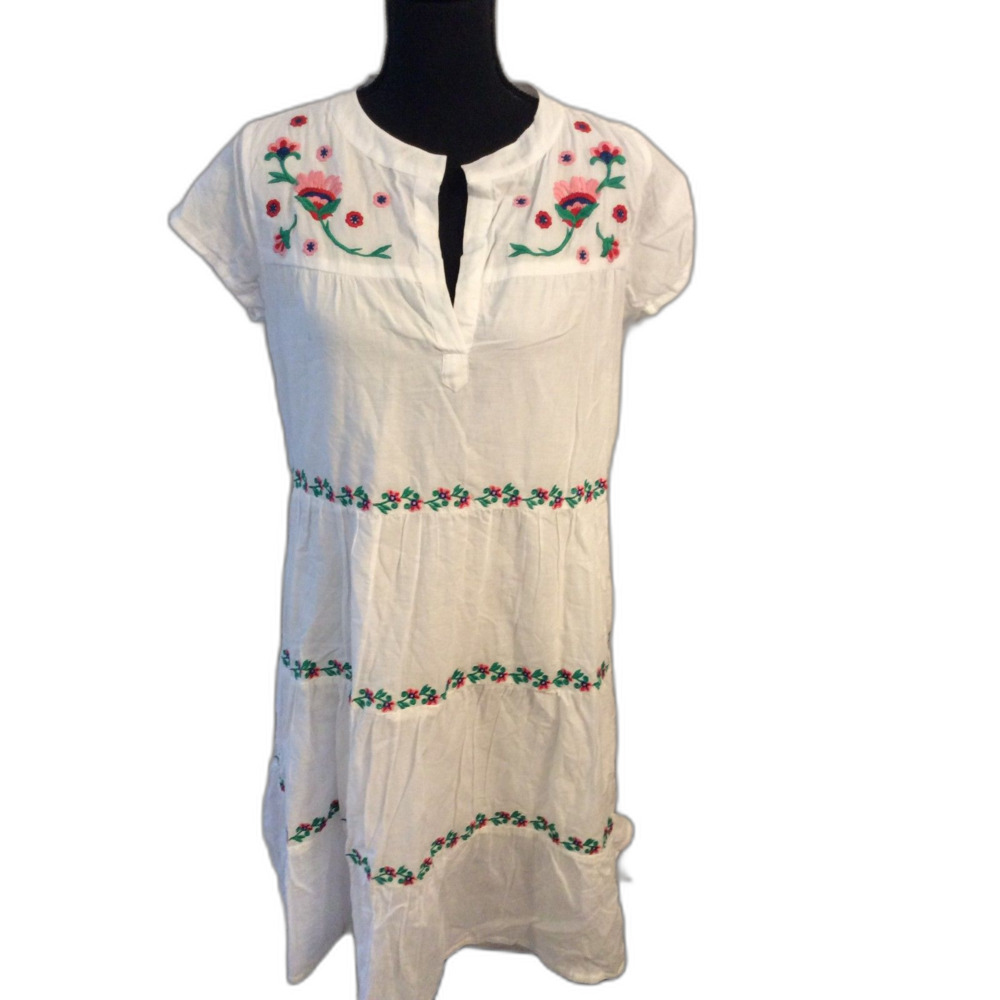 Ro's Garden Floral Embroidered Cotton Small Dress 250.00 Cottagecore
